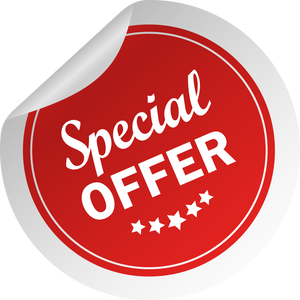 Special offer sticker in flat style on white background. Spe