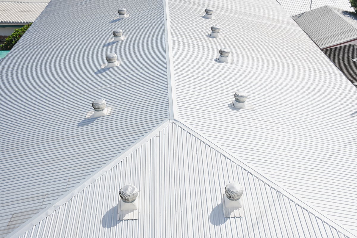 Metal Sheet Roofing on Commercial Construction